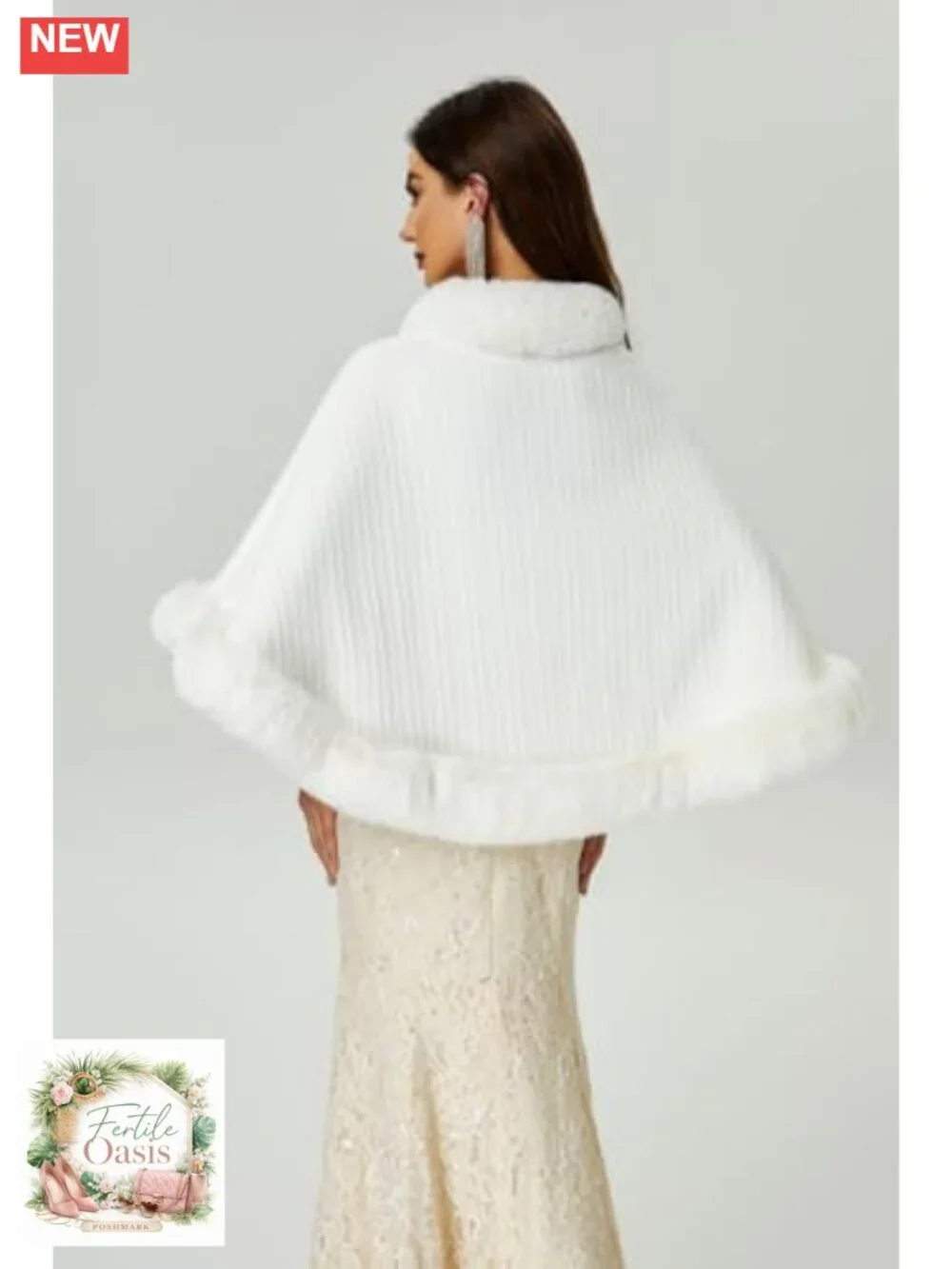 Faux Fur Wraps Shawls Stole Cape for Prom Wedding Party